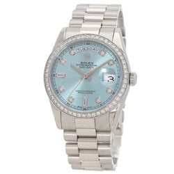 Rolex 118346A Day Date Diamond Maker Complete Wristwatch Platinum PT950 Men's ROLEX