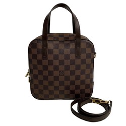LOUIS VUITTON Louis Vuitton SP Order Spontini Damier Leather 2way Handbag Shoulder Bag Brown 27695 763k763-27695