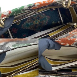 Christian Dior Lady D-Lite Medium Canvas 2way Handbag Shoulder Bag Multicolor 1kmk766-1
