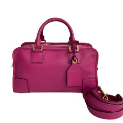LOEWE Amazona 28 Leather 2way Handbag Boston Bag Shoulder Pink 62290 449j240762290