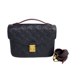LOUIS VUITTON Louis Vuitton Pochette Metis MM Monogram Empreinte 2way Handbag Shoulder Bag Navy 69739 5sbk-ap069739