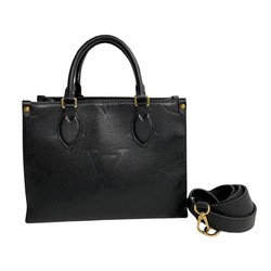 LOUIS VUITTON On the Go PM Monogram Empreinte Leather 2way Handbag Shoulder Bag Black 77449 451k577449