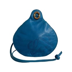 LOEWE Anagram Nappa Leather Shoulder Bag Pochette Blue 56483 469k1156483