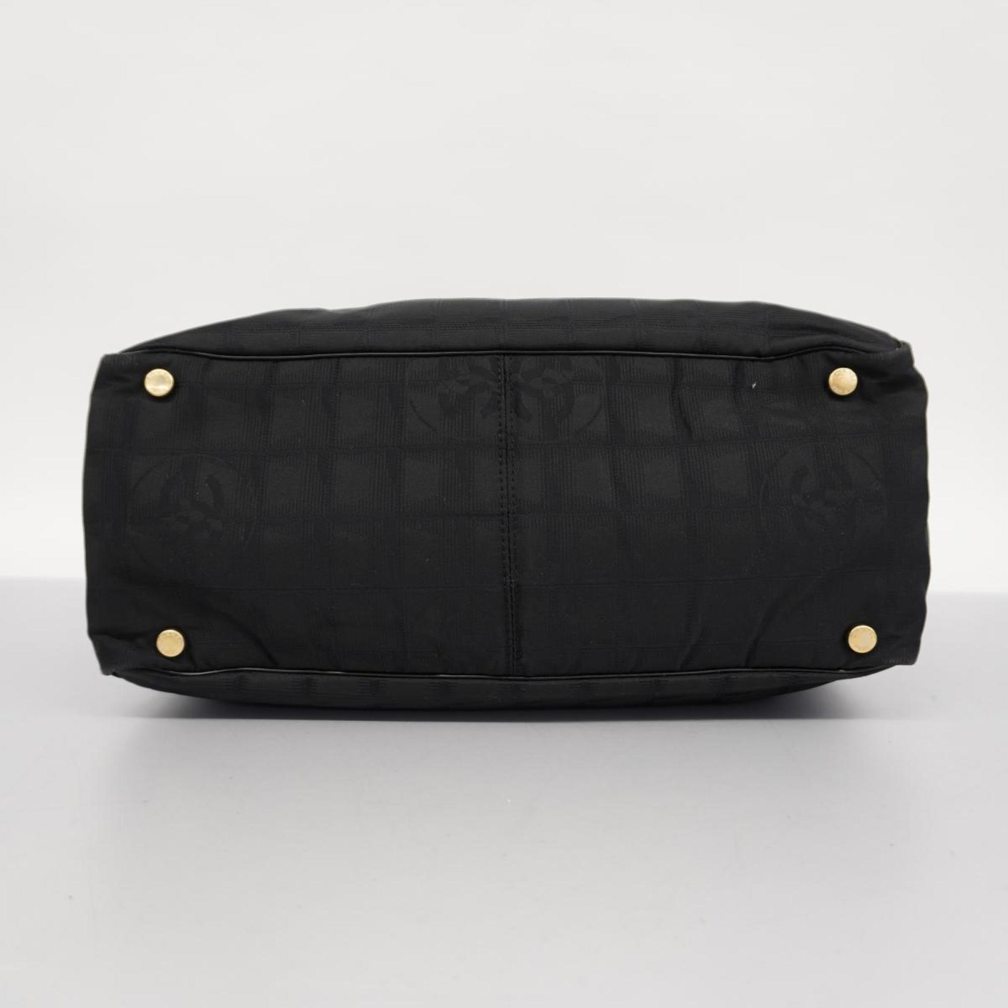 Chanel Tote Bag New Travel Nylon Black Women's