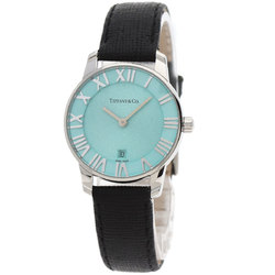 Tiffany 63452785 Atlas Dome Blue Watch Stainless Steel Leather Women's TIFFANY&Co.