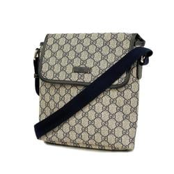 Gucci Shoulder Bag GG Supreme 223666 Leather Navy Women's