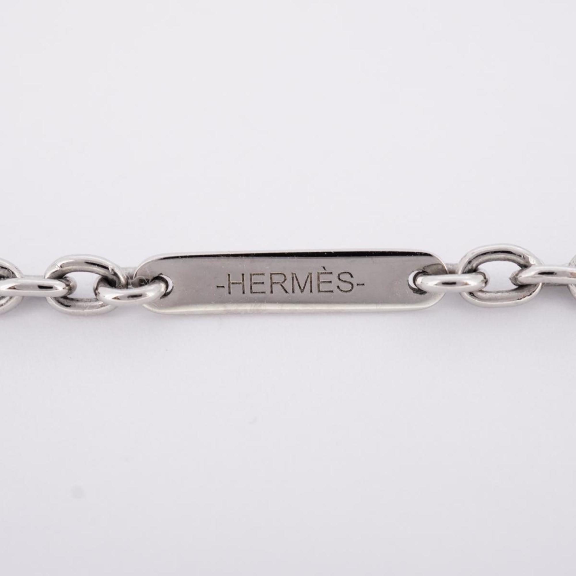 Hermes Necklace Mobile Equestre Metal Buffalo Horn Silver Men's Women's