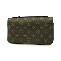 Louis Vuitton Long Wallet Monogram Eclipse Zippy XL M61698 Black Men's