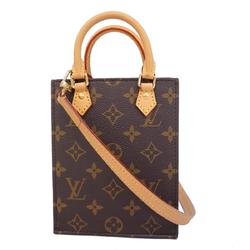 Louis Vuitton Handbag Monogram Petite Sac Plat M81295 Brown Women's