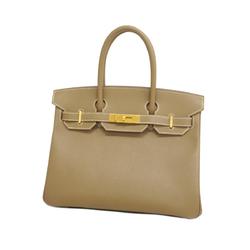Hermes handbag Birkin 30 R engraved Epsom leather Etoupe for women