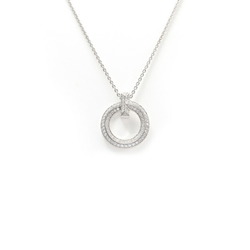 Tiffany T One Circle K18WG White Gold Necklace