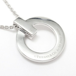 Tiffany T One Circle K18WG White Gold Necklace