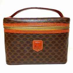 CELINE Macadam Brown Vanity Bag Handbag Women's