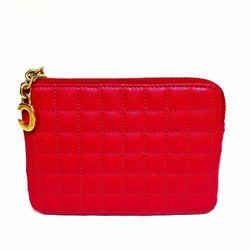 CELINE Quilted Pink Leather Wallet/Coin Case Women's Wallet