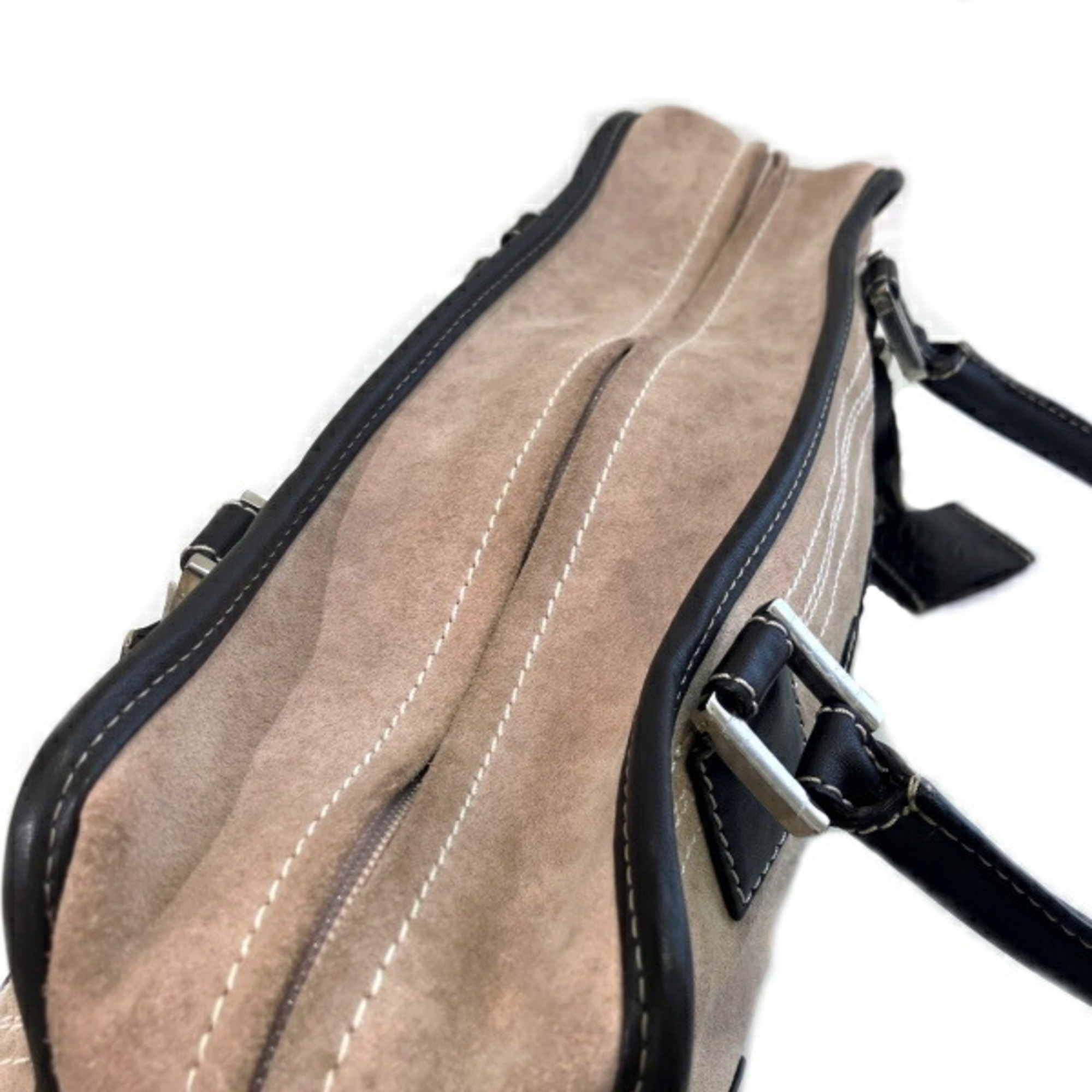 LOEWE Amazona 35 Anagram Suede x Leather Bag Handbag for Women