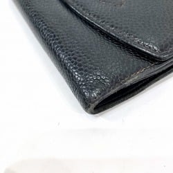 CHANEL Coco Mark W Wallet Caviar Skin Bi-fold for Women