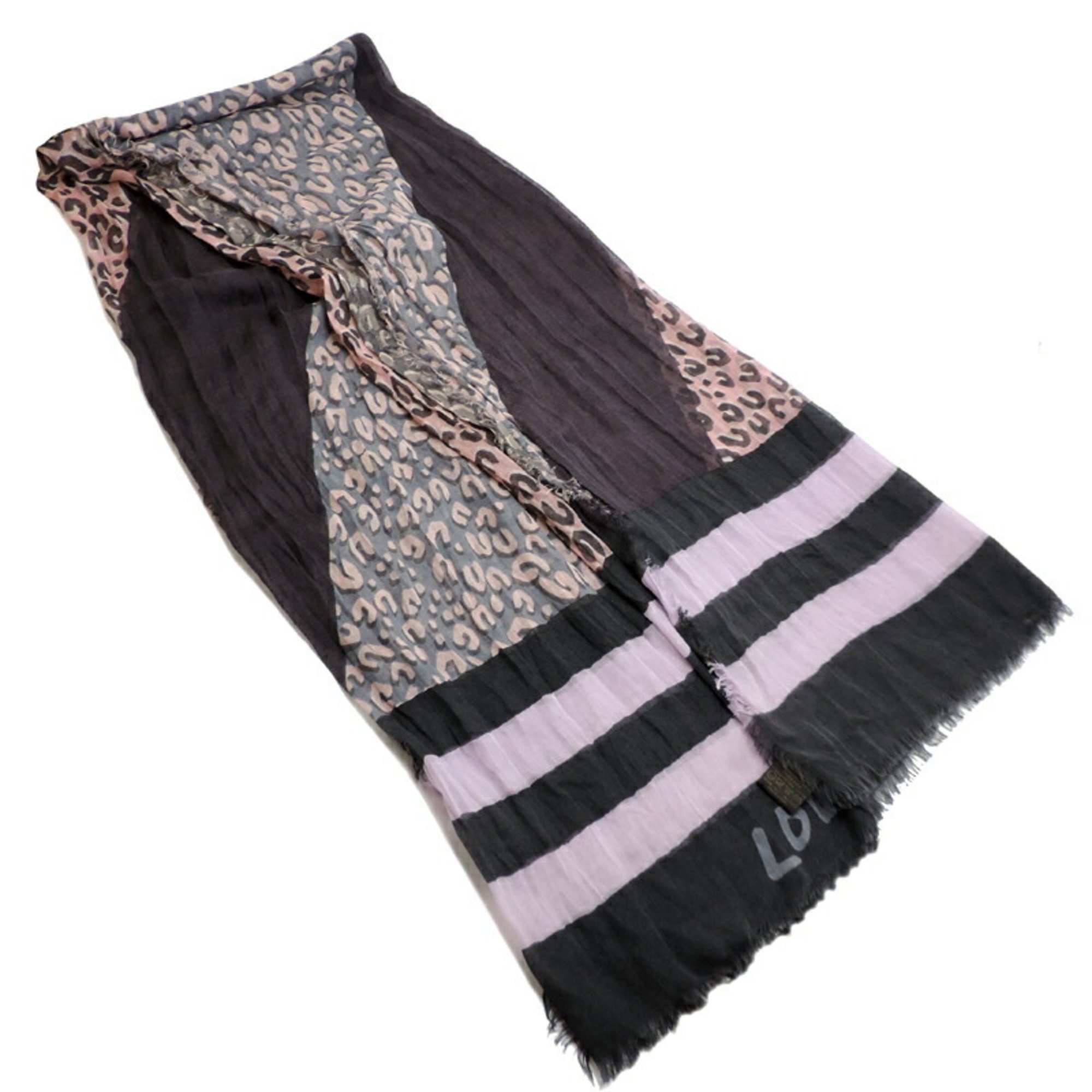 Louis Vuitton Etoile Leopard Women's Stole M75033 Cashmere Pink