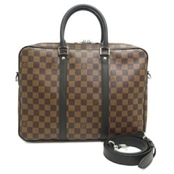 Louis Vuitton Porte-Document Voyage PM Men's Bag N41466 Damier Ebene (Brown)