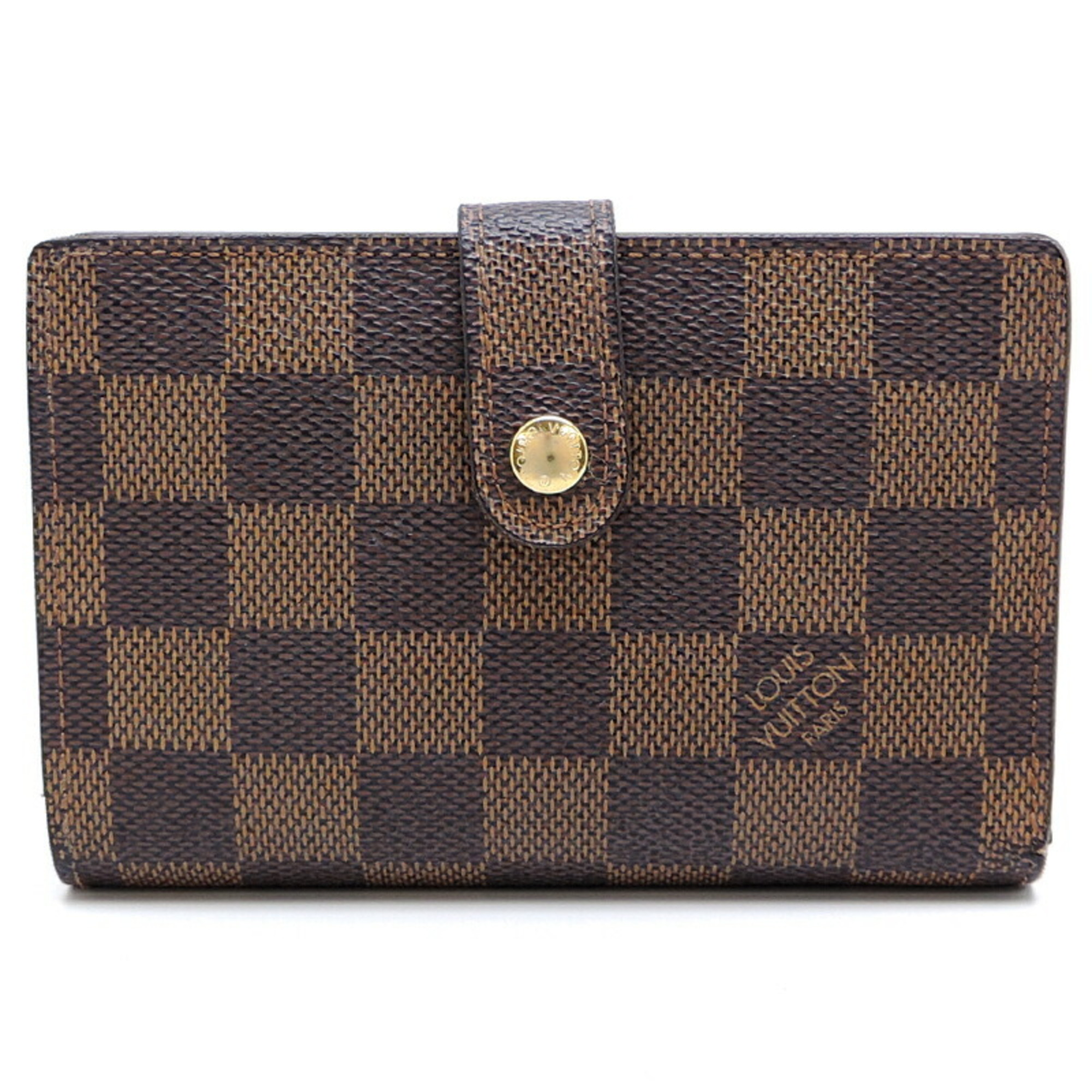 Louis Vuitton Portefeuille Vienne Initials Women's Bi-fold Wallet N61674 Damier Ebene (Brown)