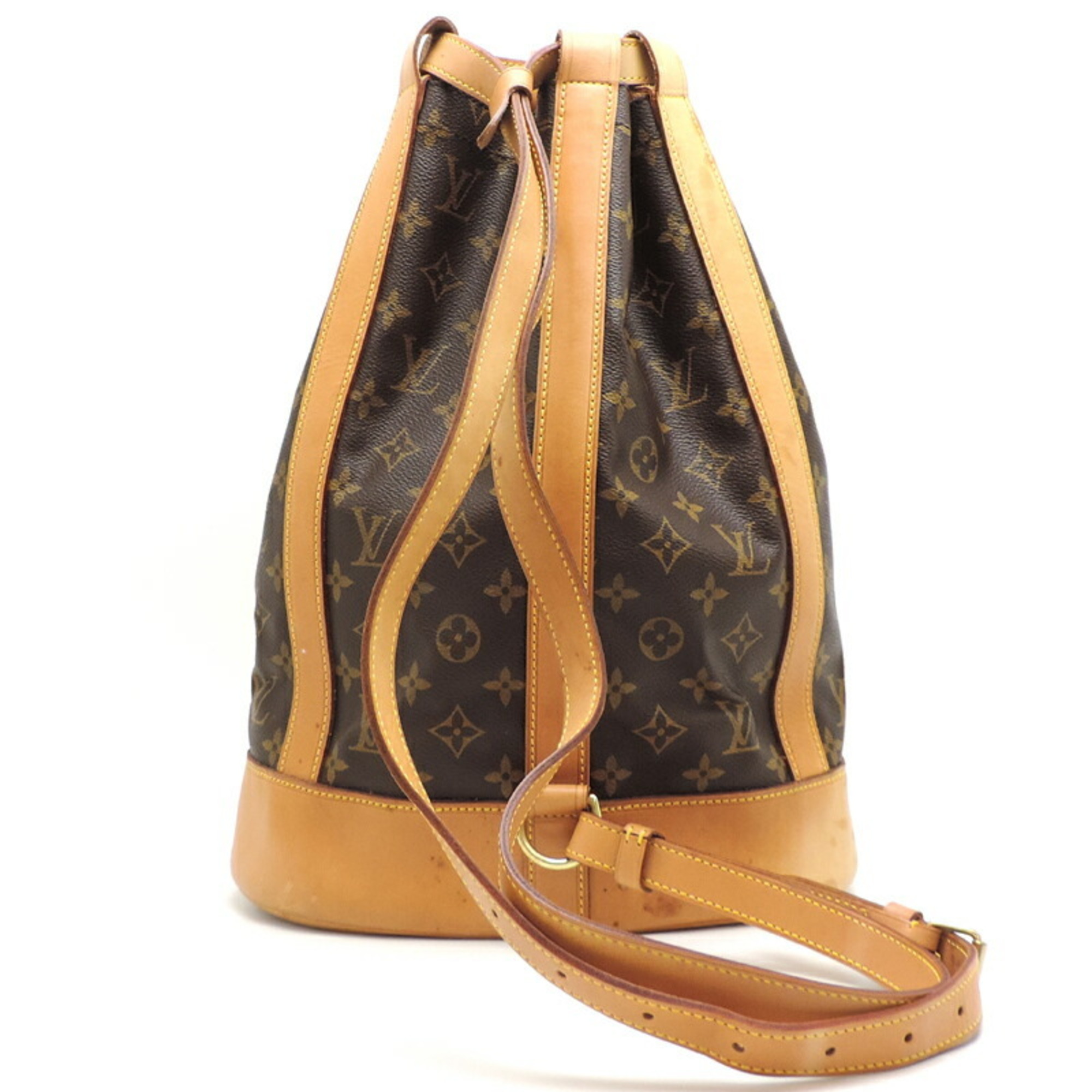 Louis Vuitton Randonne Women's and Men's Shoulder Bag M42243 Monogram Ebene (Brown)