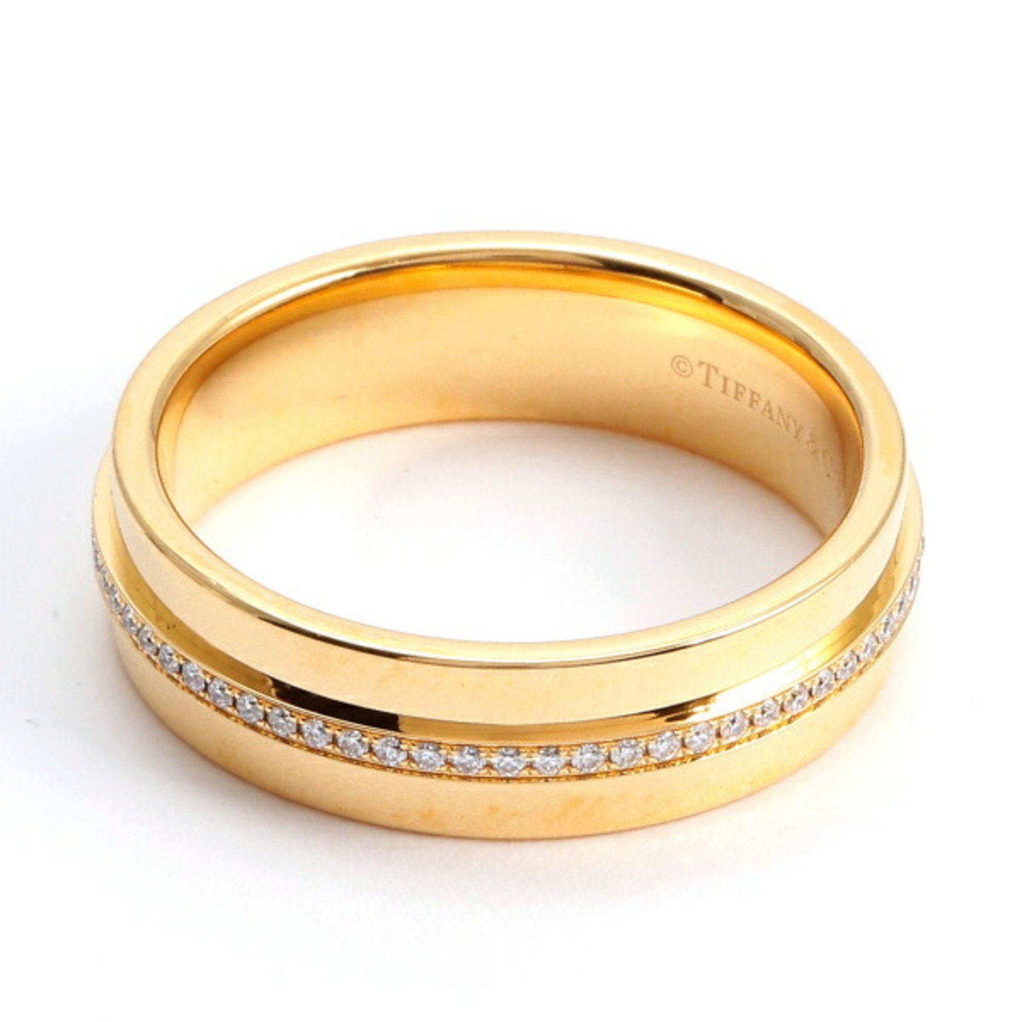 Tiffany T Wide Diamond Ring in 18K Yellow Gold