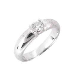 Tiffany Ring Dots Solitaire/1PD Diamond Pt950 Platinum 0.23ct Ladies