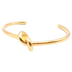 CELINE Knot Extra Thin Bracelet Bangle C1 Gold Finish Women's