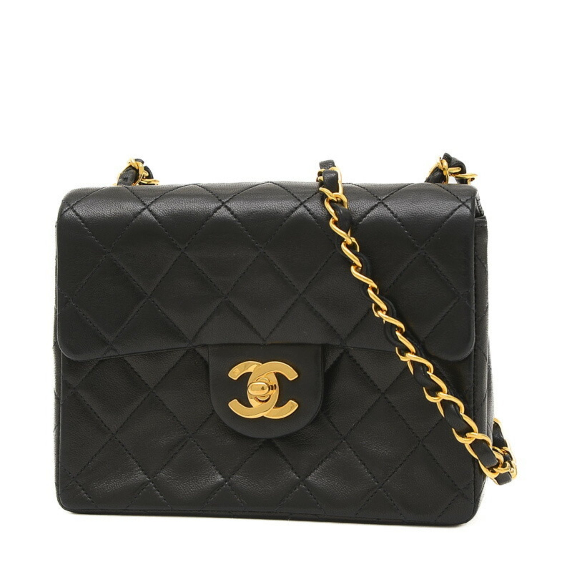 Chanel Matelasse 18 Chain Shoulder Lambskin Black A01115