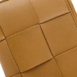 Bottega Veneta Maxi Intre Bi-fold Compact Wallet Leather Camel 651381