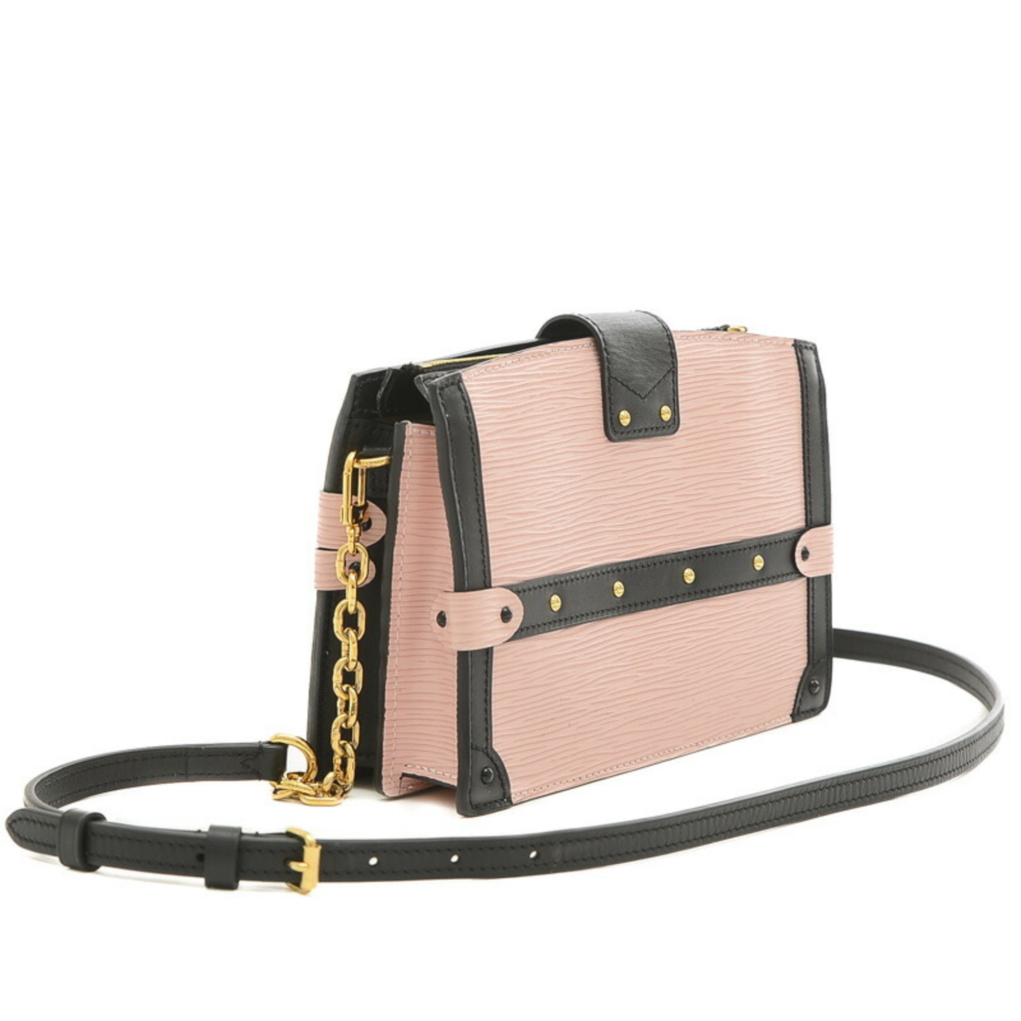 Louis Vuitton Epi Trunk Clutch Shoulder Bag Rose Ballerine M51698