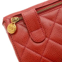 Chanel Matelasse Waist Bag, Pouch, Belt Caviar Skin, Red