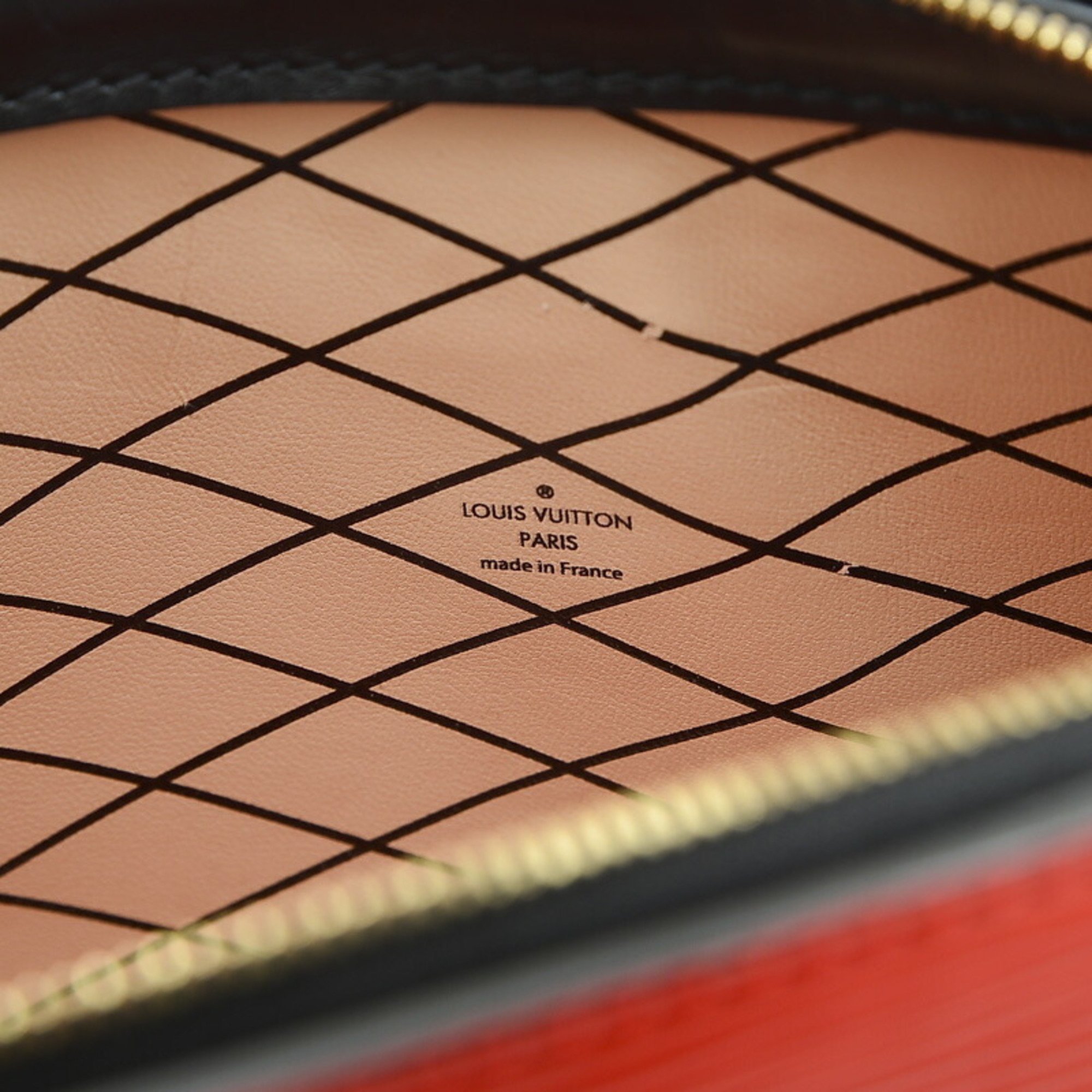 Louis Vuitton Epi Trunk Clutch Shoulder Bag Red Noir M51697