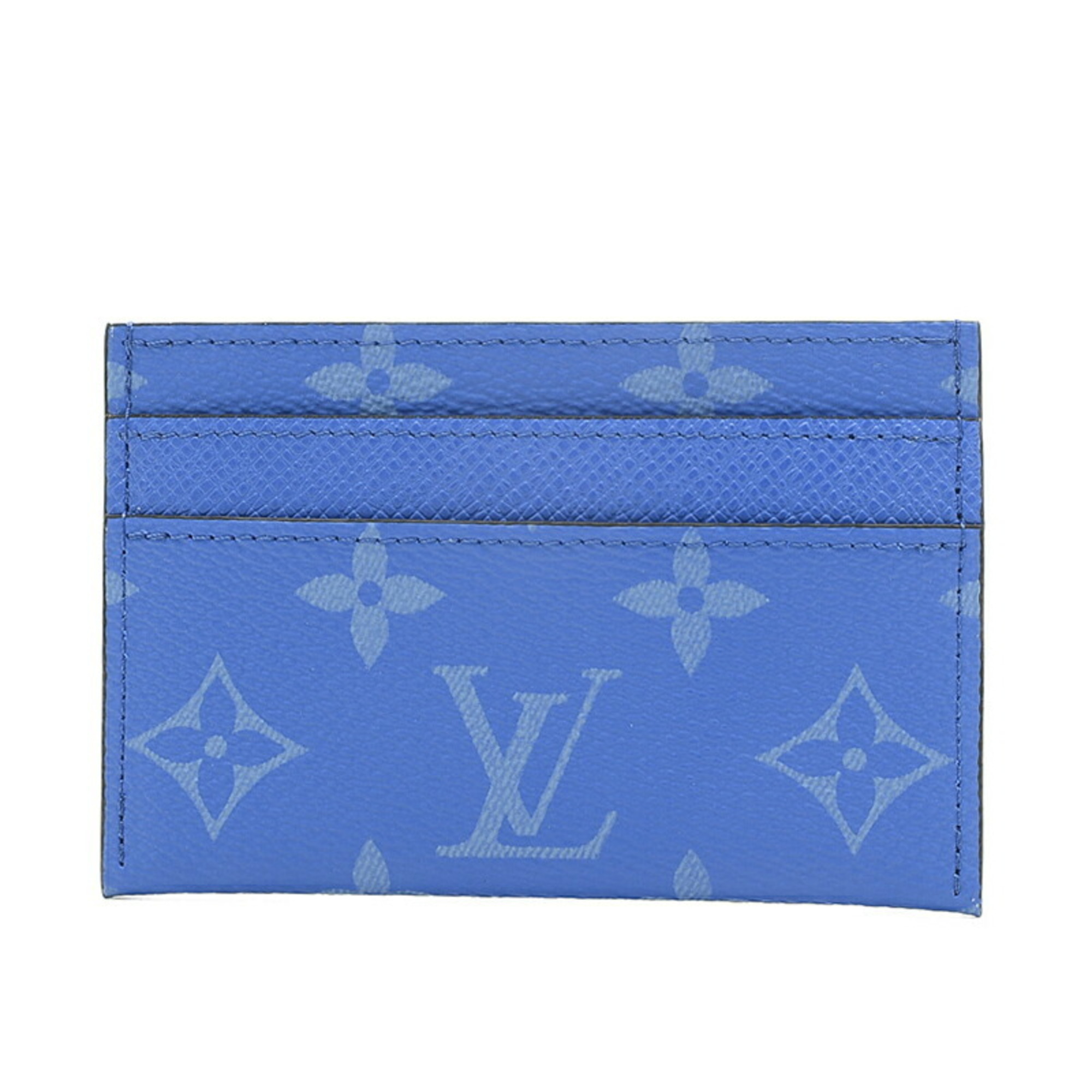 Louis Vuitton Taigarama Porto Carte Double Business Card Holder/Card Case Blue M31051