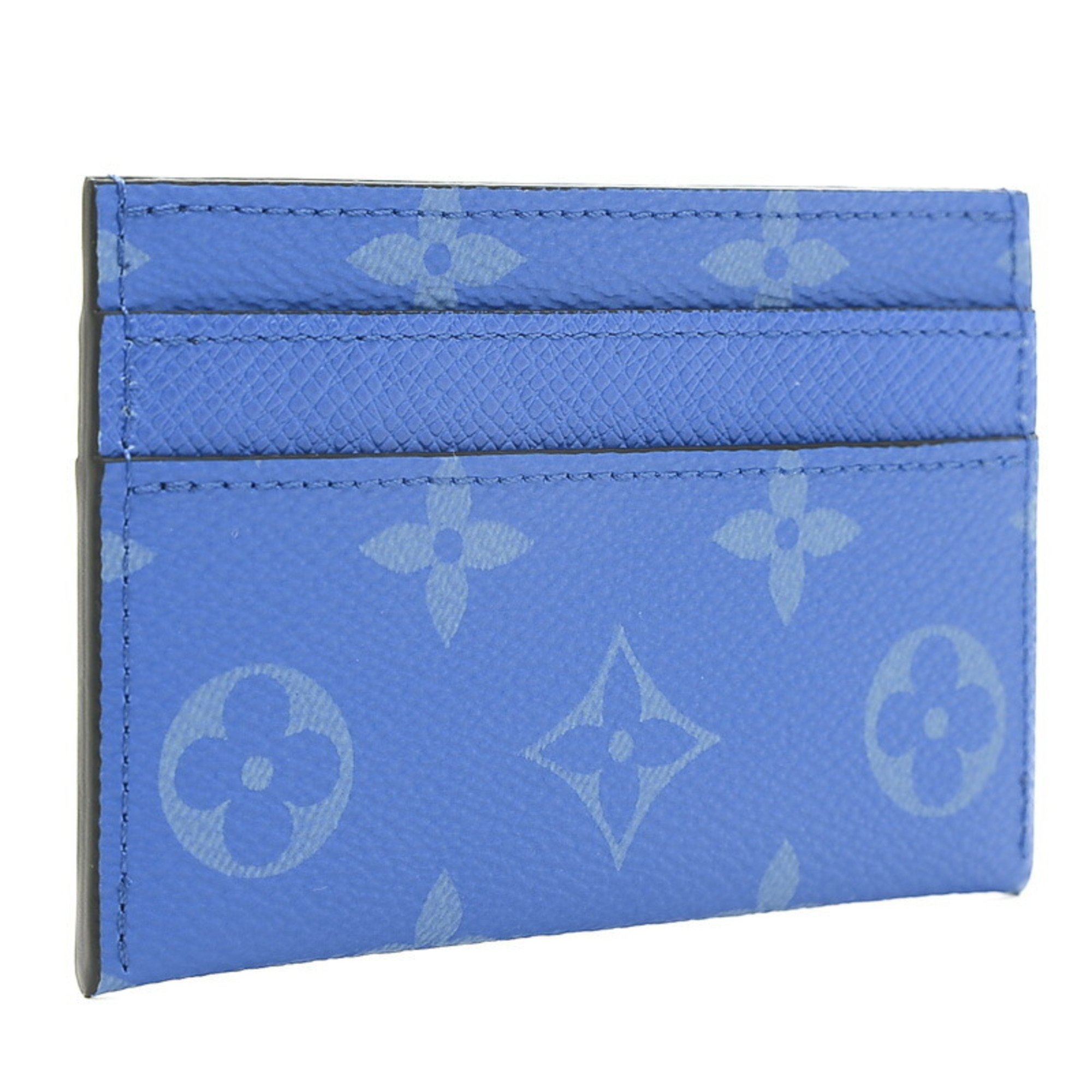 Louis Vuitton Taigarama Porto Carte Double Business Card Holder/Card Case Blue M31051