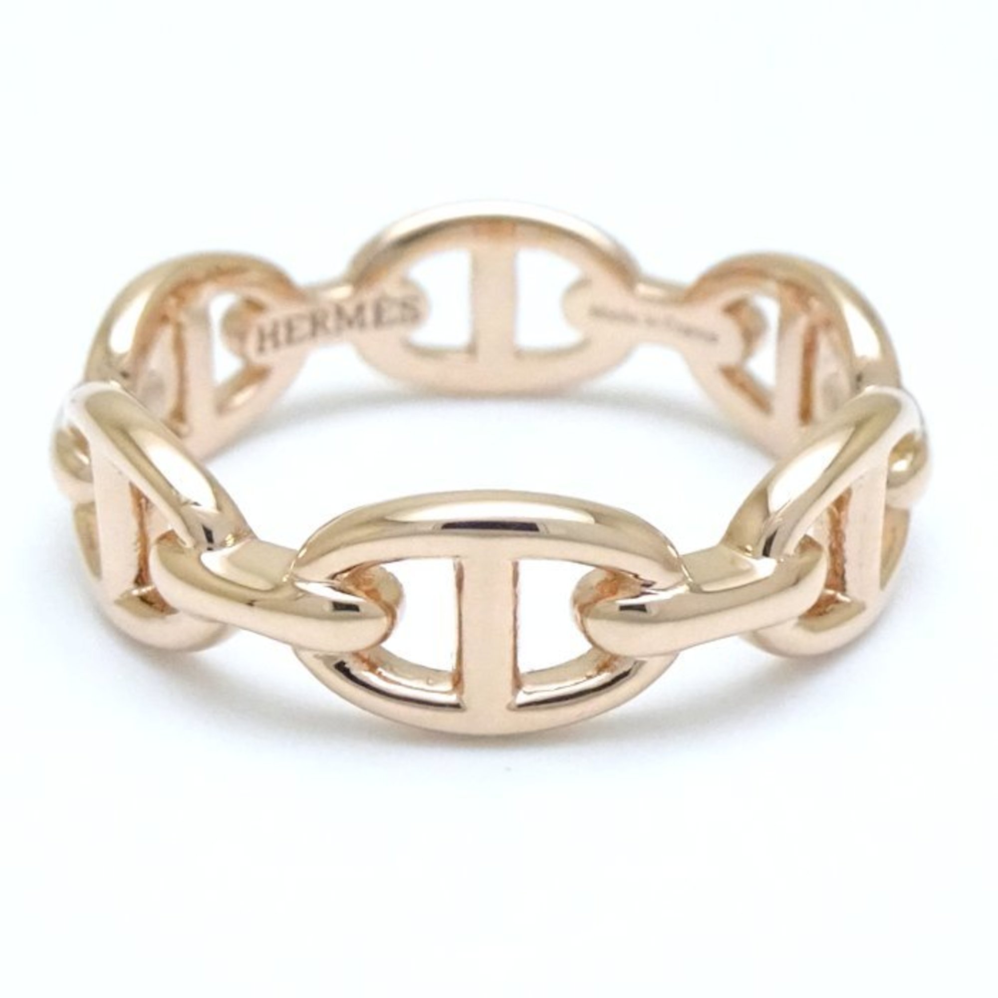 HERMES Chaine d'Ancre Anchaîne PM Ring #54 750PG Pink Gold H110025B K18RG Rose 291886