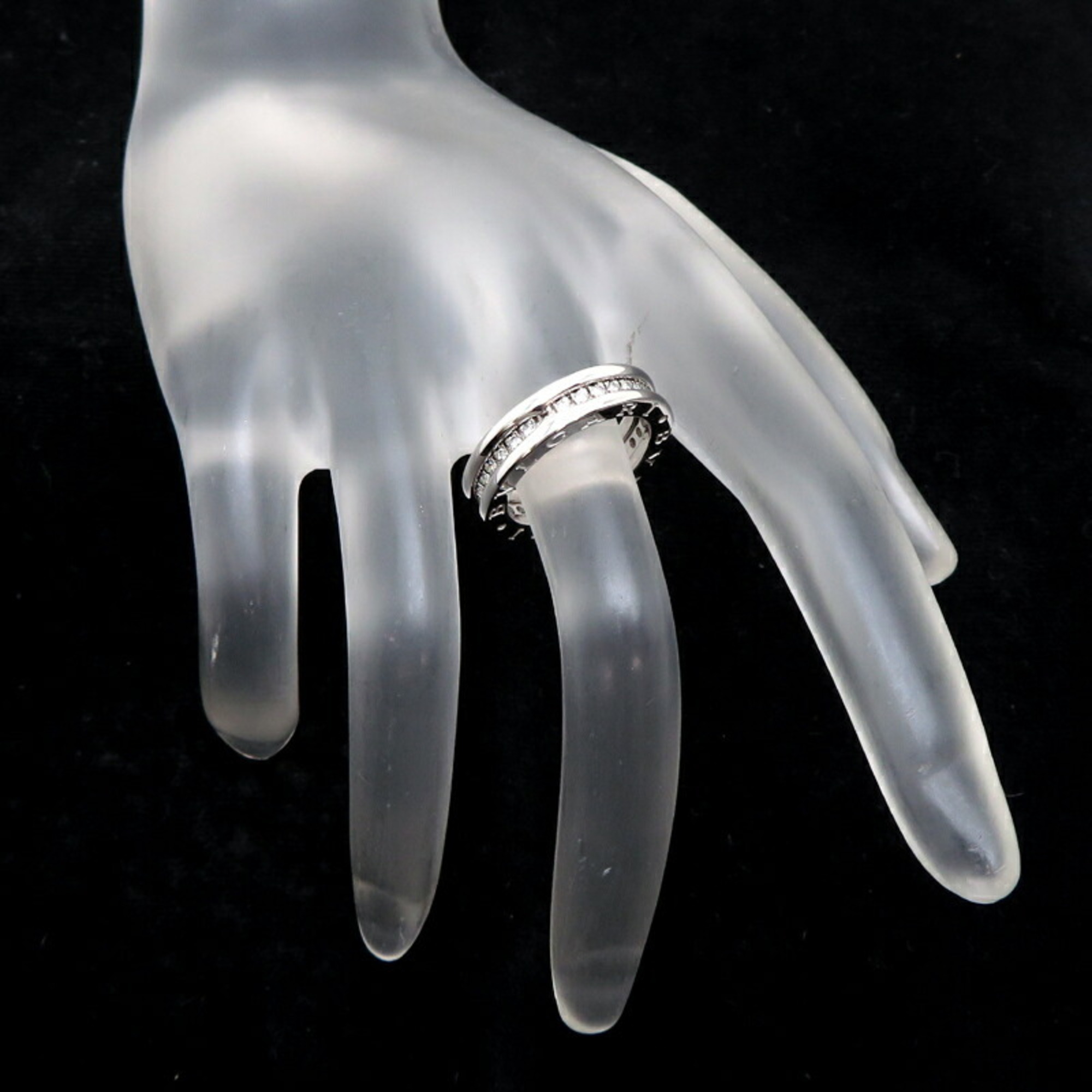 Bvlgari Bulgari #47 B.zero1 1-band diamond ladies ring, 750 white gold, size 7.5