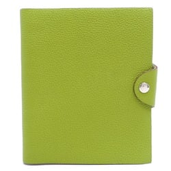 Hermes Ulysse PM □O stamp 2011 Ladies and Men's Notebook Cover Togo Anise Green (Green)