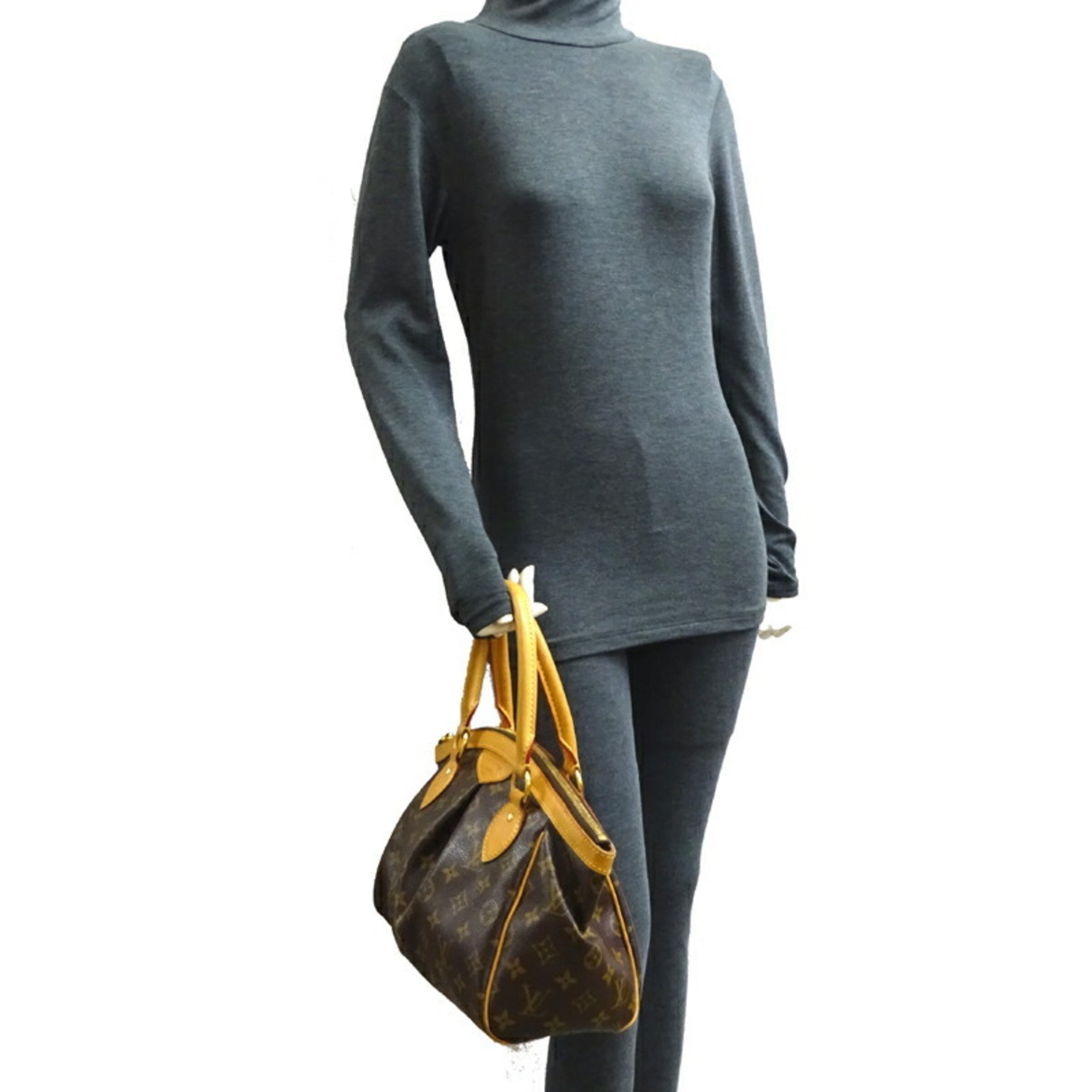 Louis Vuitton Tivoli PM Women's Handbag M40143 Monogram Ebene (Brown)