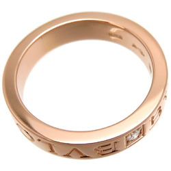 Bvlgari Diamond Double Women's Ring, 750 Pink Gold, Size 12
