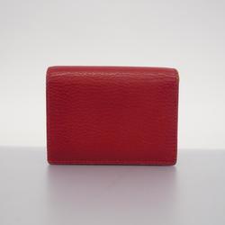 Gucci Wallet GG Marmont 456126 Leather Red Women's