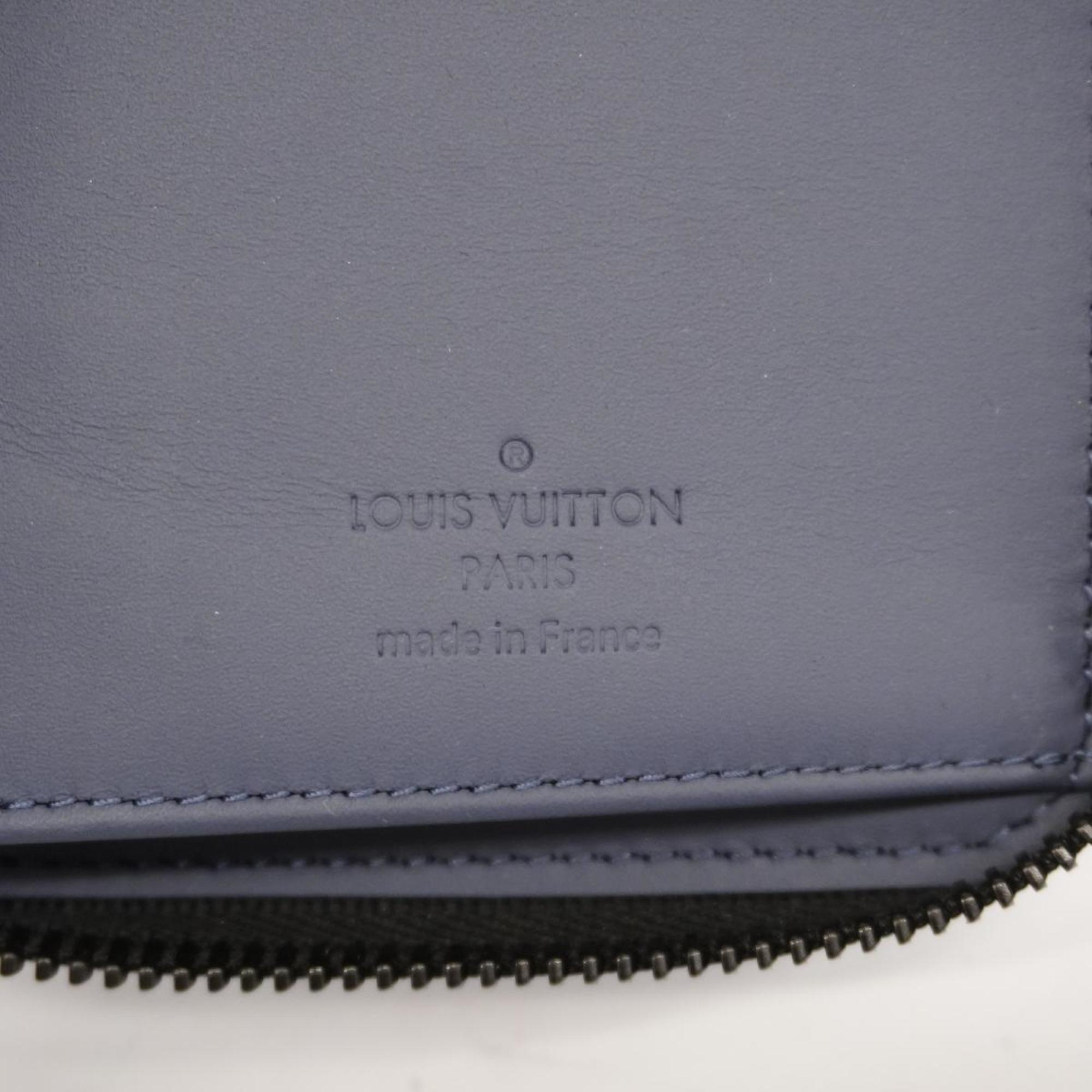 Louis Vuitton Long Wallet Monogram Shadow Zippy Vertical M82322 Navy Men's