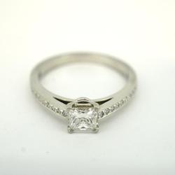 Tiffany Ring Half Eternity Novo Diamond Pt950 Platinum 0.42ct Ladies