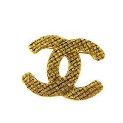 Chanel Brooch Coco Mark GP Plated Gold Women's