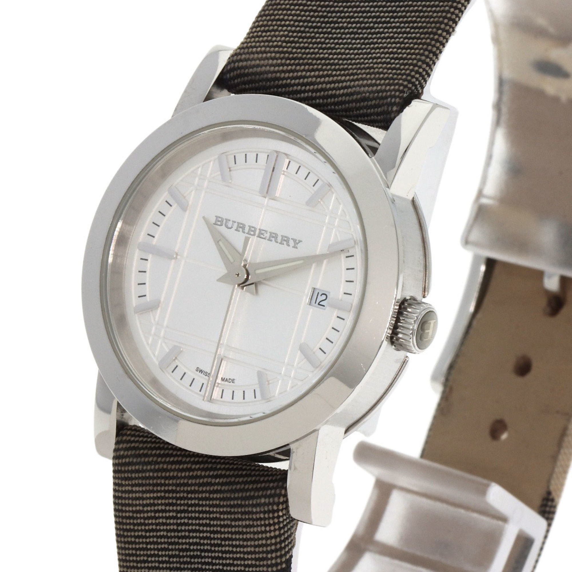 Burberry BU1386 Watch Stainless Steel Leather Women's BURBERRY