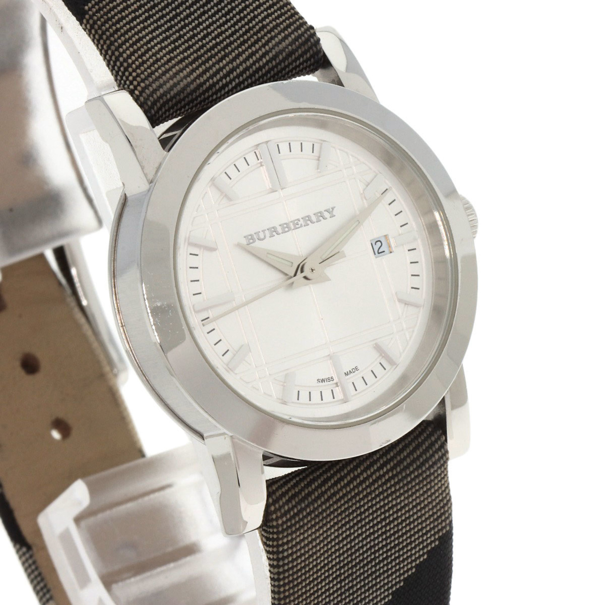 Burberry BU1386 Watch Stainless Steel Leather Women's BURBERRY