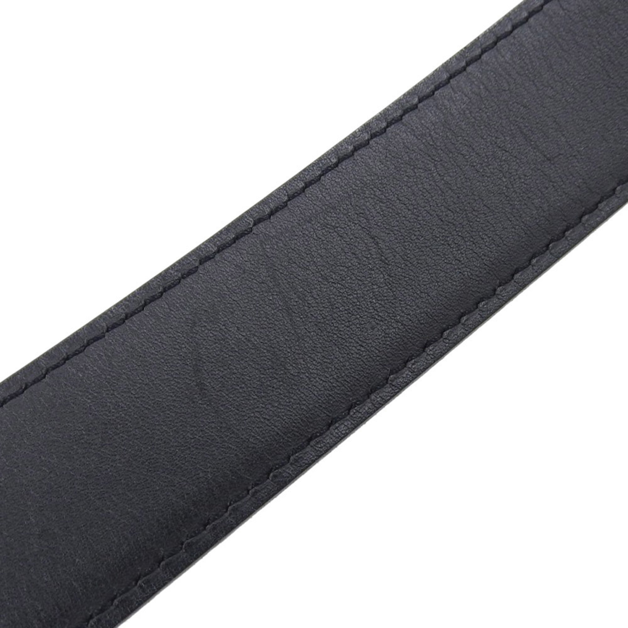 Hermes Evelyn Perforated Reversible Belt □J Engraved 95 Waist Leather Black White