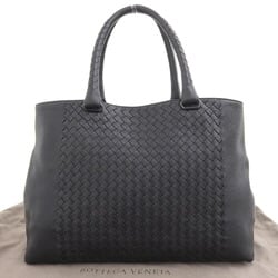 BOTTEGA VENETA Intrecciato Handbag 428331 Tote Bag Leather Black