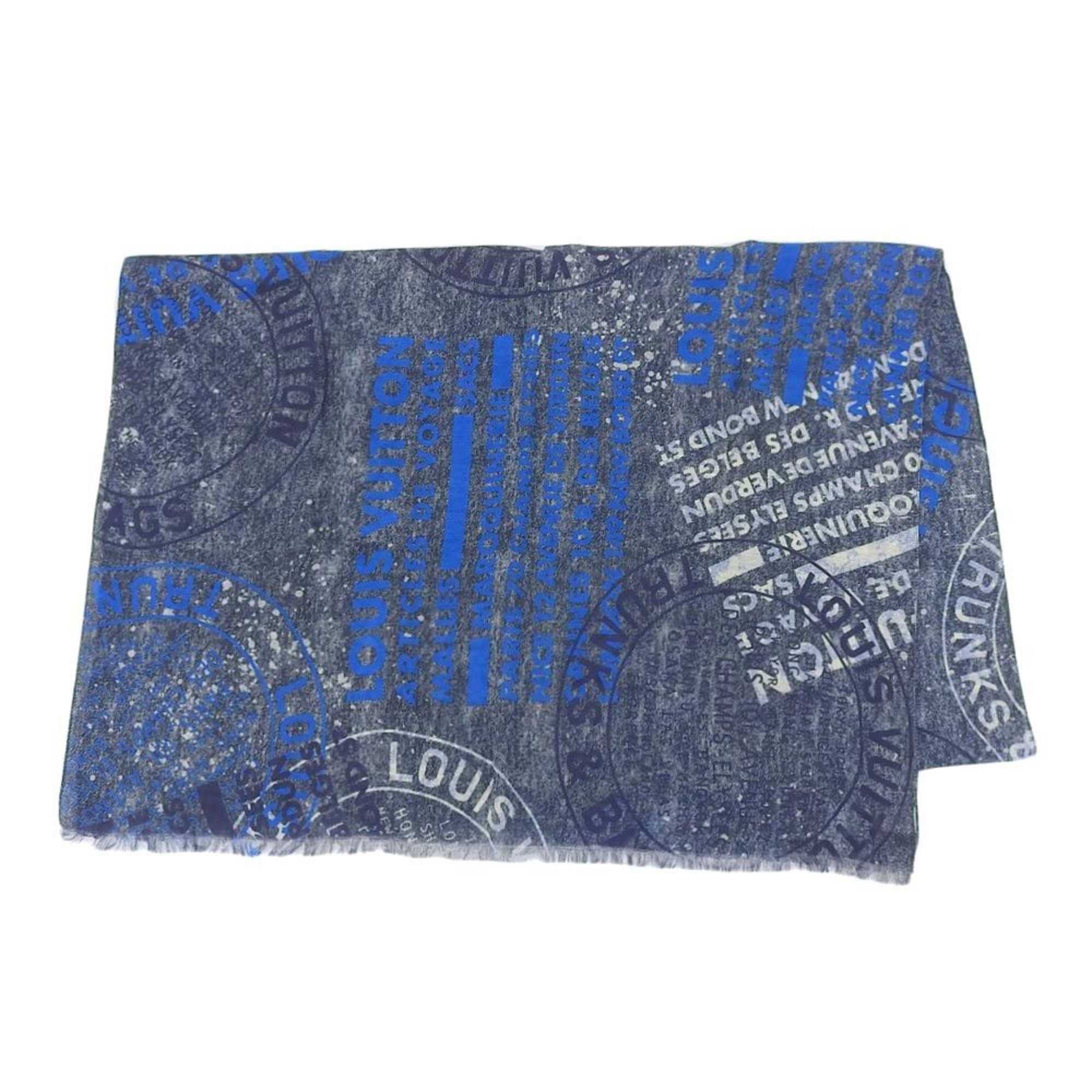 Louis Vuitton Etoile Denim Stamp Scarf Blue M78539