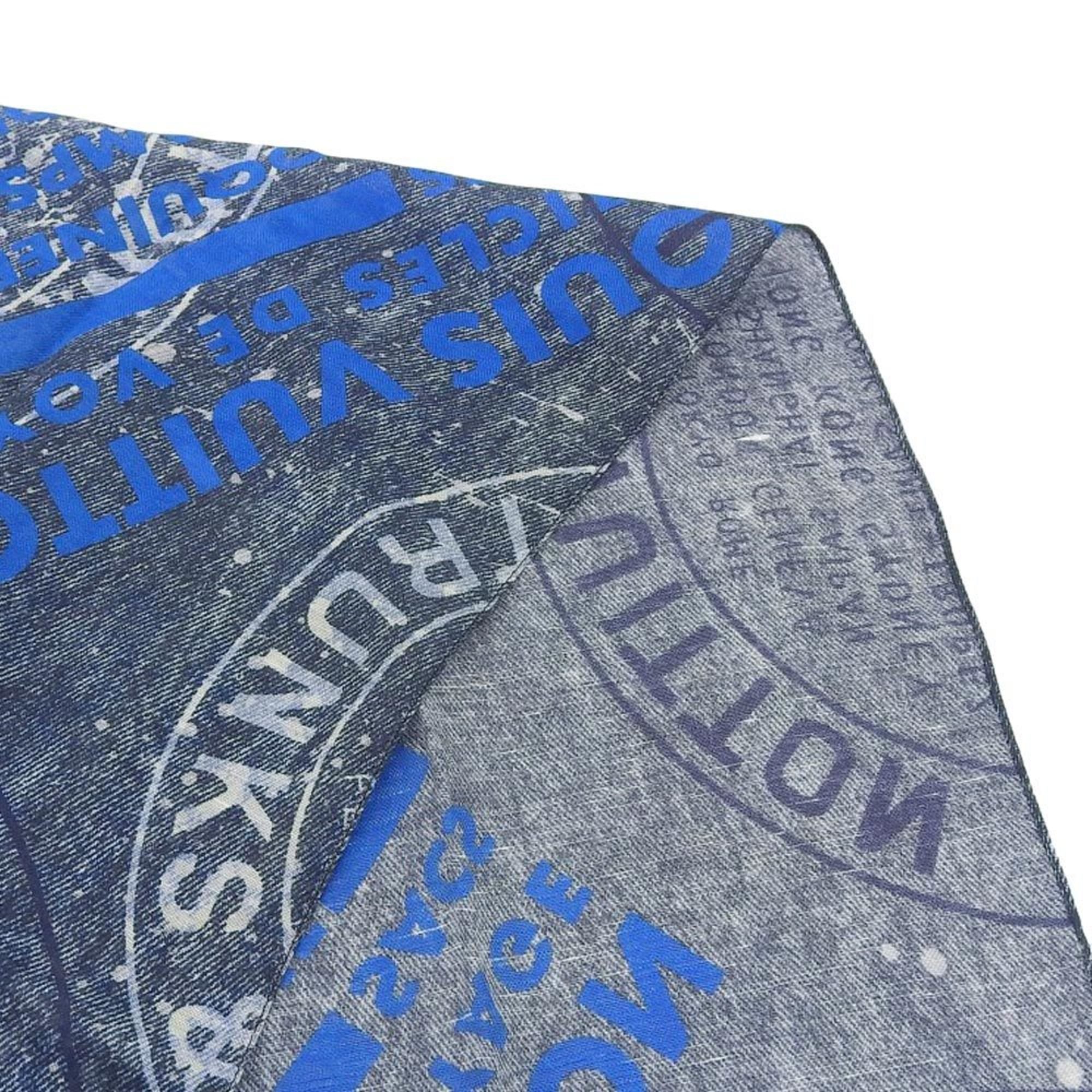 Louis Vuitton Etoile Denim Stamp Scarf Blue M78539