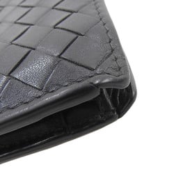 BOTTEGA VENETA Intrecciato Coin Bi-fold Wallet 113112V4651 Leather Black